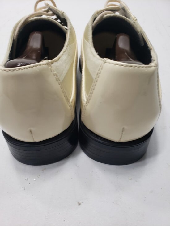 Viotti 179-006 Mens Ivory Dress Shoes Size 8.5 Square Toe Lace Up Formal Prom main image 8